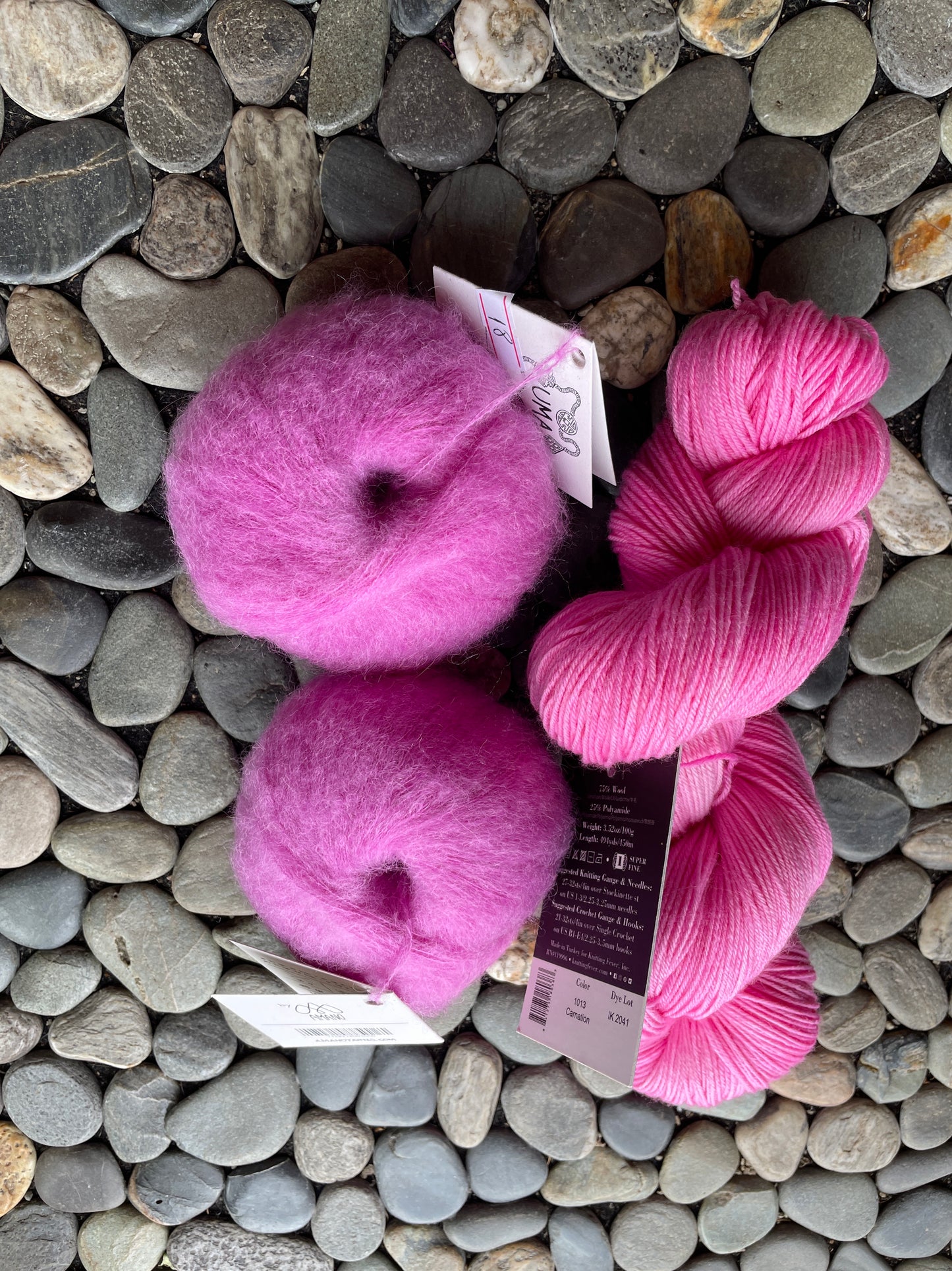 Shawl kits including fluff (Mohair)