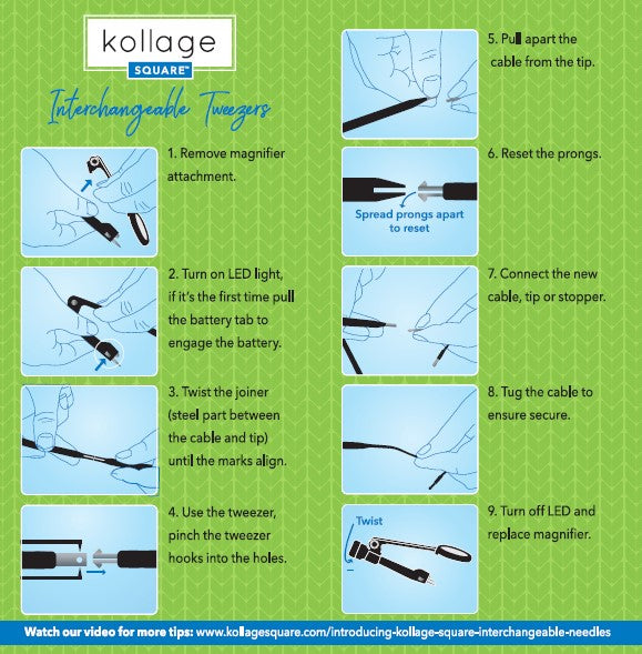 KOLLAGE SQUARE KNITTING NEEDLES MINI SET