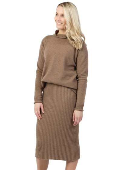 Native World Merino possum ribbed skirt